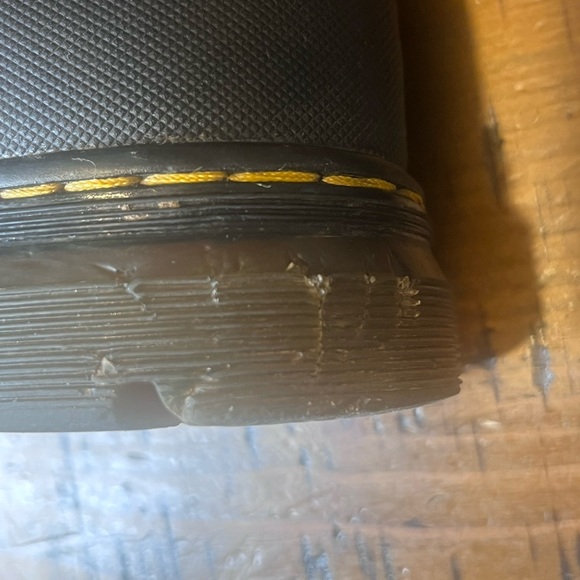 Dr. Martens Junior Combs Black and Blue Utility Combat Boots Boys Size 4 - Picture 7 of 14